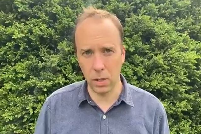 <p>Matt Hancock resigned as health secretary with a short video message on Saturday night</p>