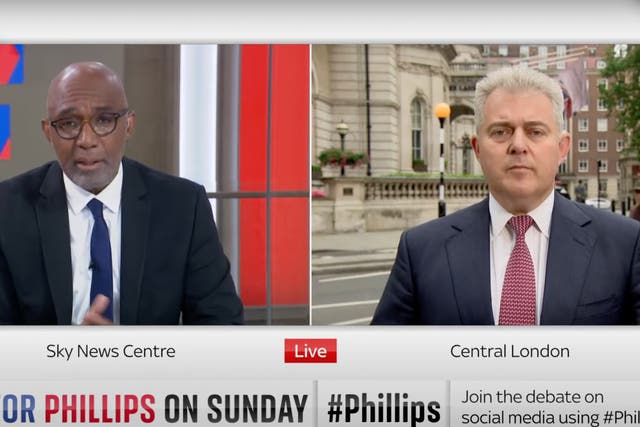<p>Phillips questioned Lewis live on air during his ‘Trevor Phillips on Sunday’ Sky News programme</p>