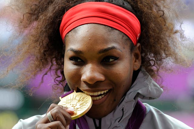 <p>Serena Williams ganó una medalla de oro olímpica en individuales en Londres hace nueve años</p>