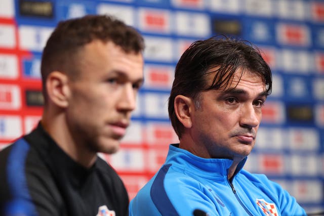 Croatia boss Zlatko Dalic, right. will be without Ivan Perisic against Spain