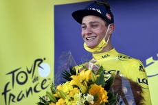 Mathieu Van der Poel earns yellow jersey with emotional Tour de France stage win