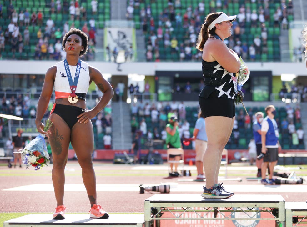 <p>Gwen Berry at the US Olympic Trials.</p>
