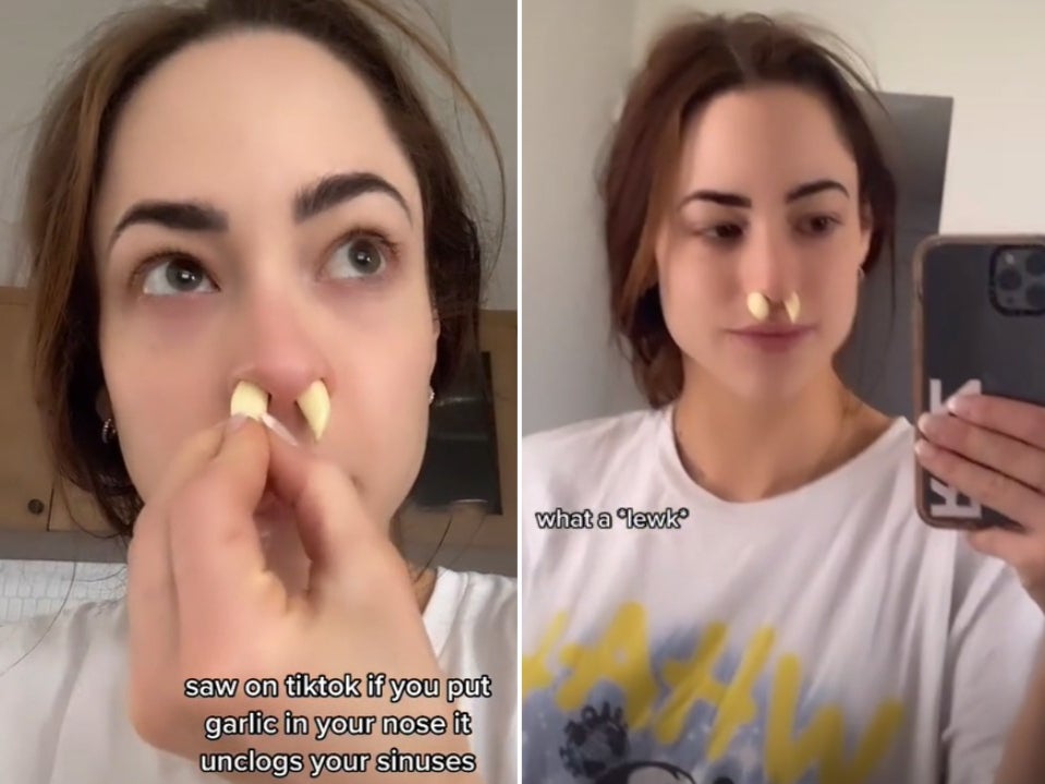 Please don’t do TikTok ‘hack’ and put garlic cloves up your nose