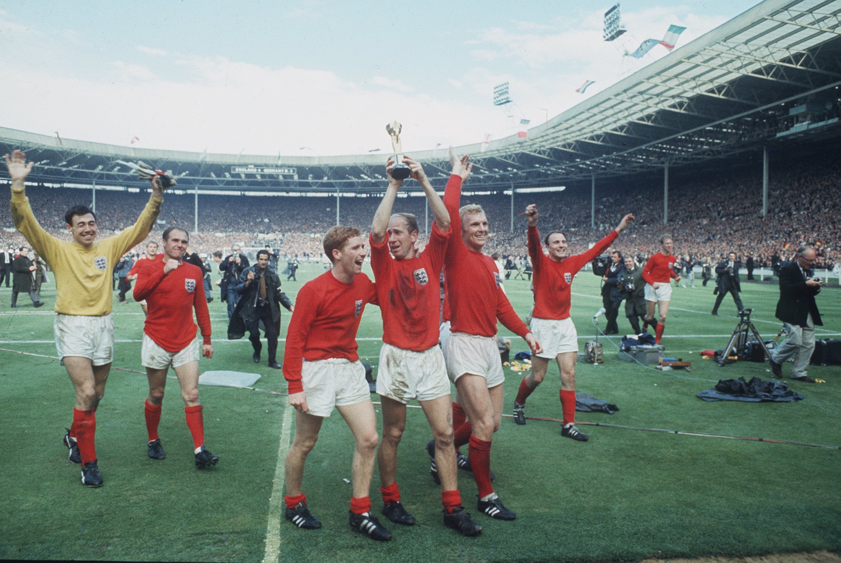 My English schoolmates used to re-enact that final in the playground every lunchtime. Everyone wanted to be Geoff Hurst, the hat-trick hero