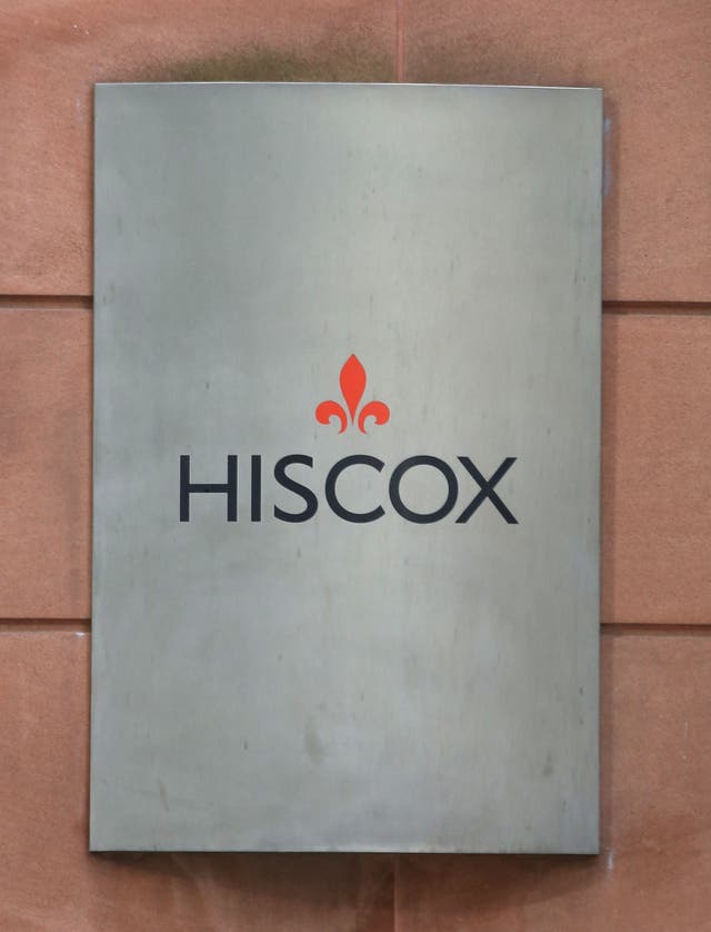 A Hiscox sign