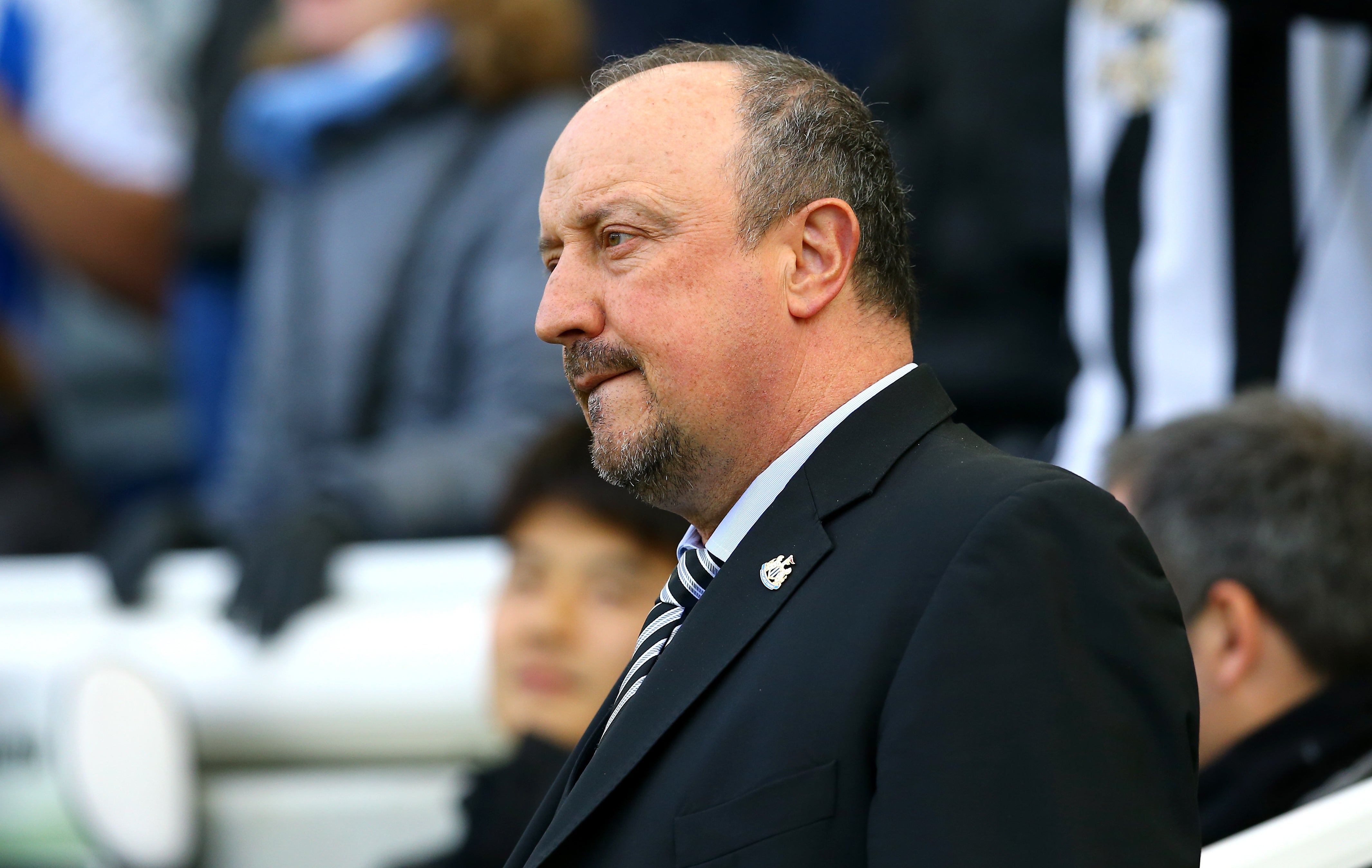 Rafael Benitez in the dugout as Newcastle manager