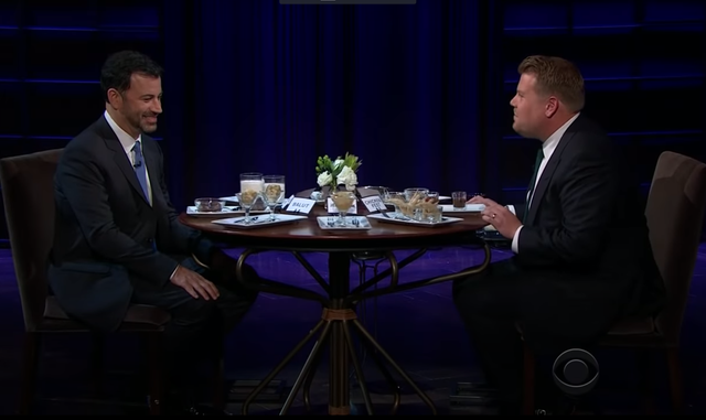 <p>Jimmy Kimmel y James Cordon 'fomentan el racismo anti-asiático' en este video, según campaña para cancelar el segmento</p>