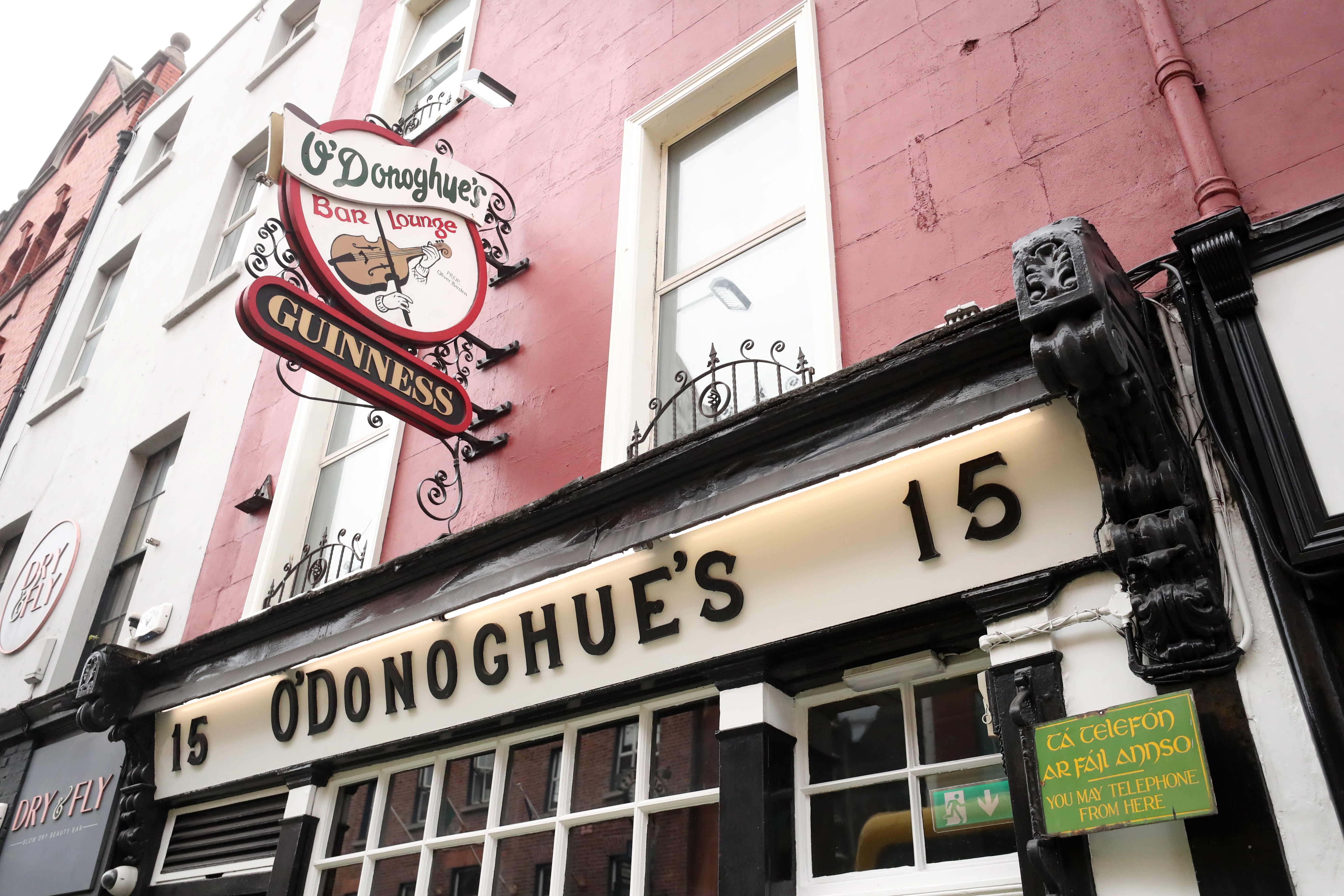O’Donoghues Bar is pictured in Dublin, Ireland, on 4 June, 2021.