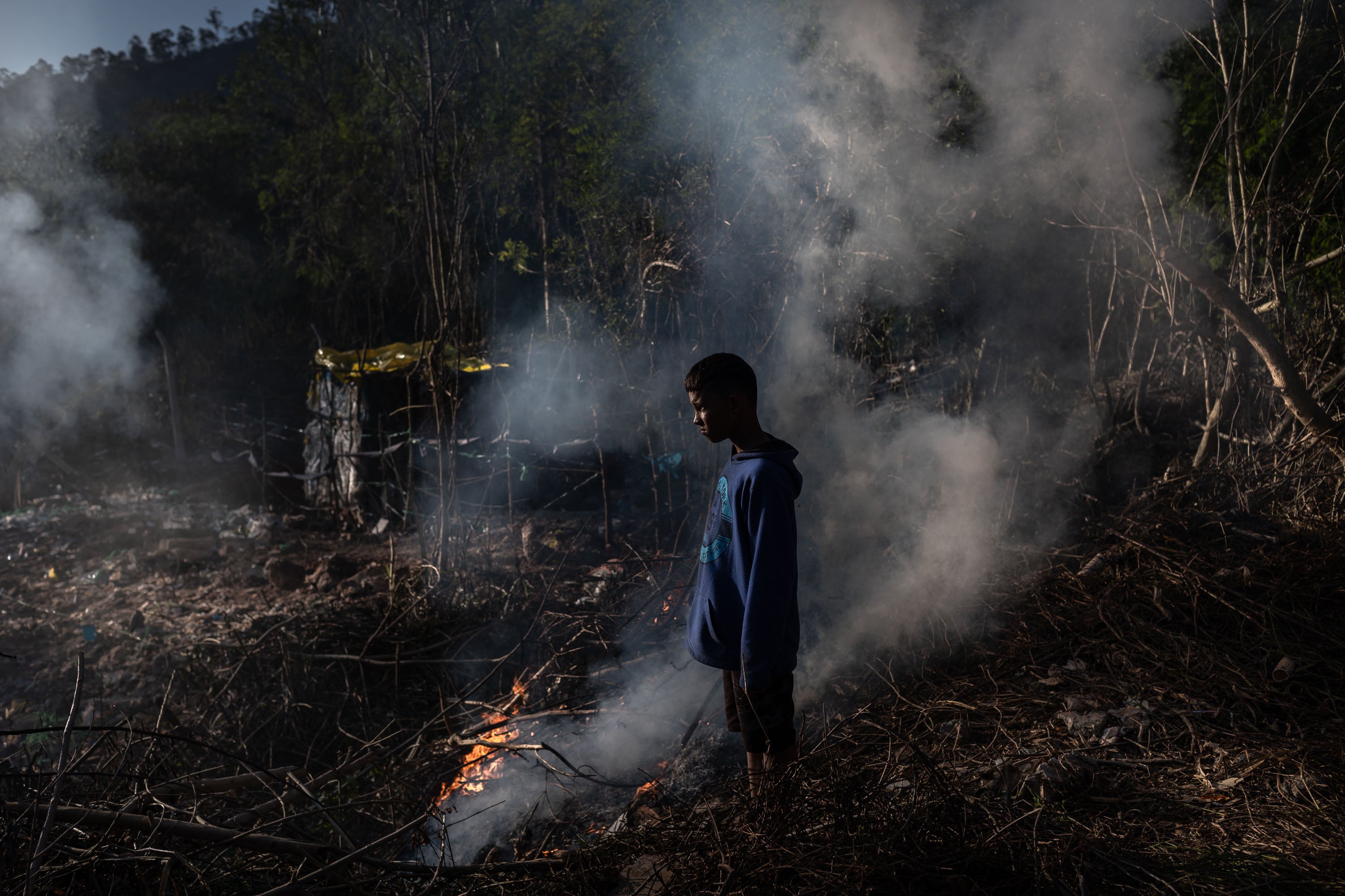 The Nascer do Sol camp burns