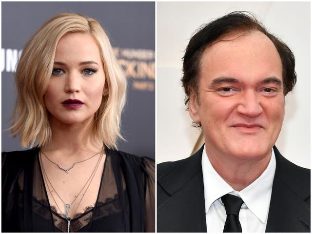 <p>Jennifer Lawrence and Quentin Tarantino</p>