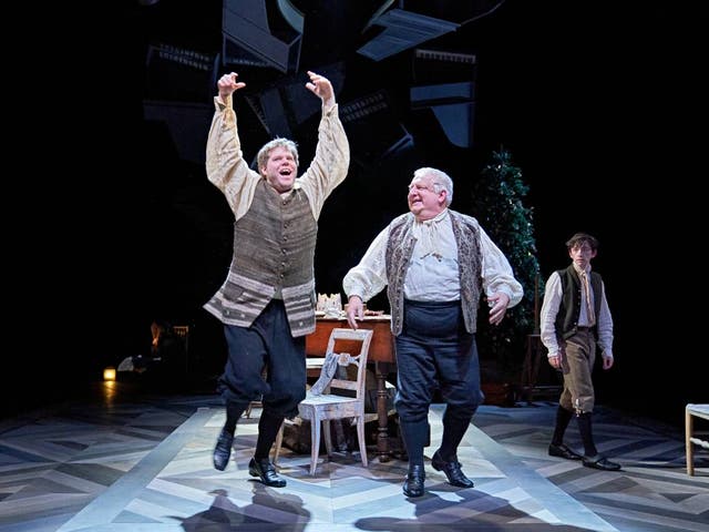 <p>Family affair: Simon Russell Beale and Douggie McMeekin in Bach & Sons</p>