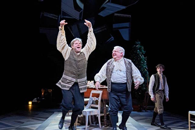 <p>Family affair: Simon Russell Beale and Douggie McMeekin in Bach & Sons</p>