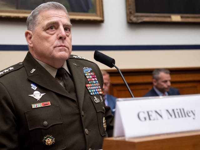 <p>General Milley was appointed chair of the Joint Chiefs of Staff in 2019</p>