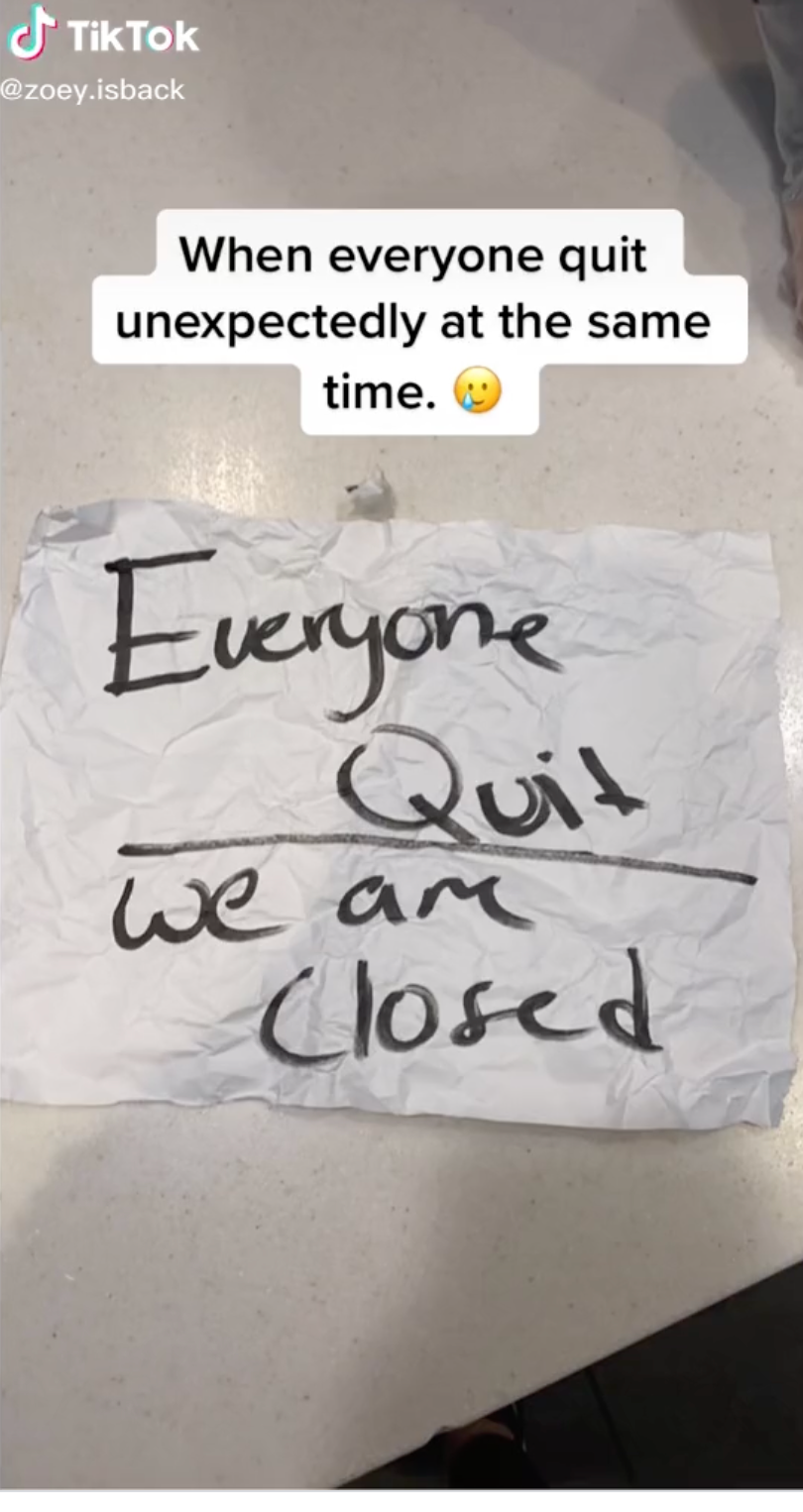 This signed was featured on the door of the McDonalds in the TikTok video