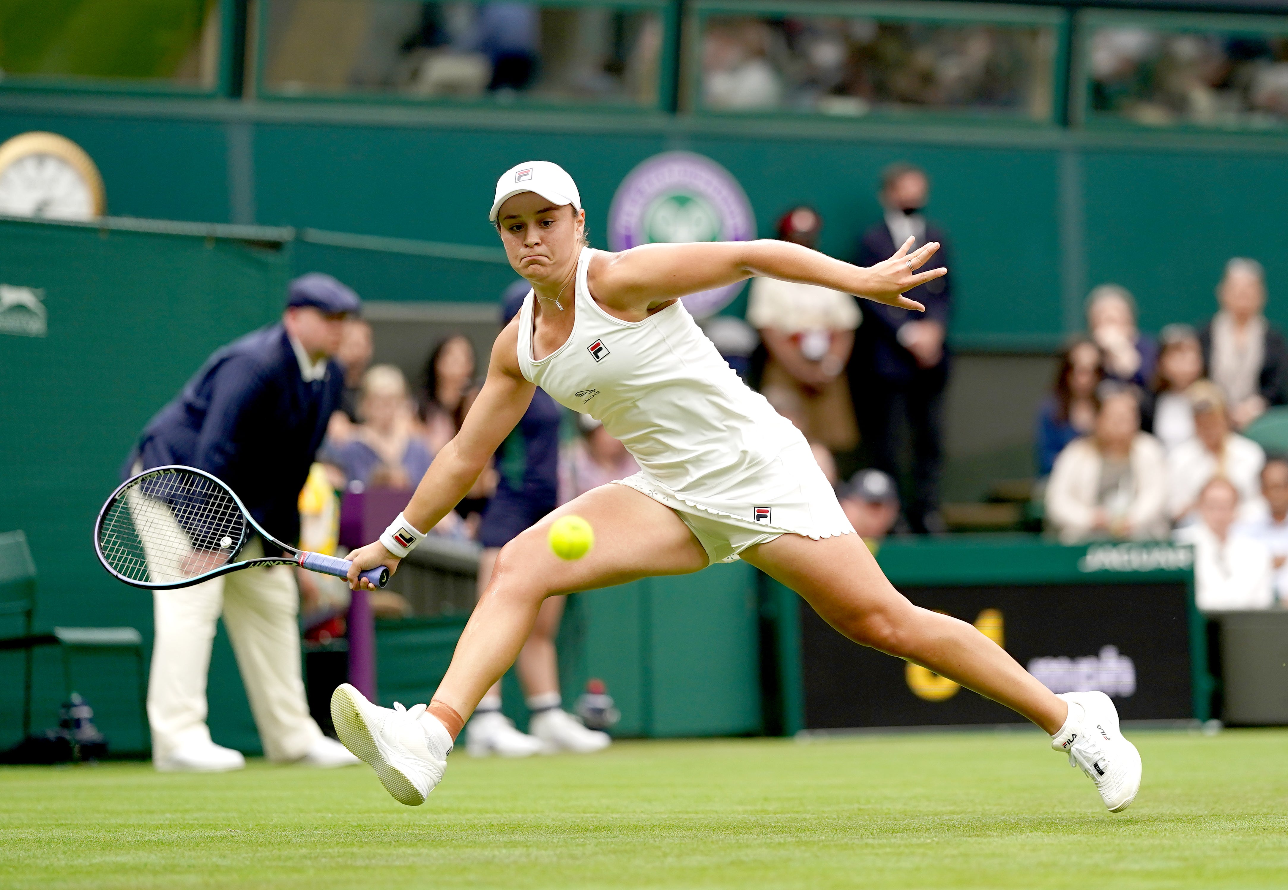 <p>Ash Barty needed three sets to beat Carla Suarez Navarro in the Wimbledon first round</p>