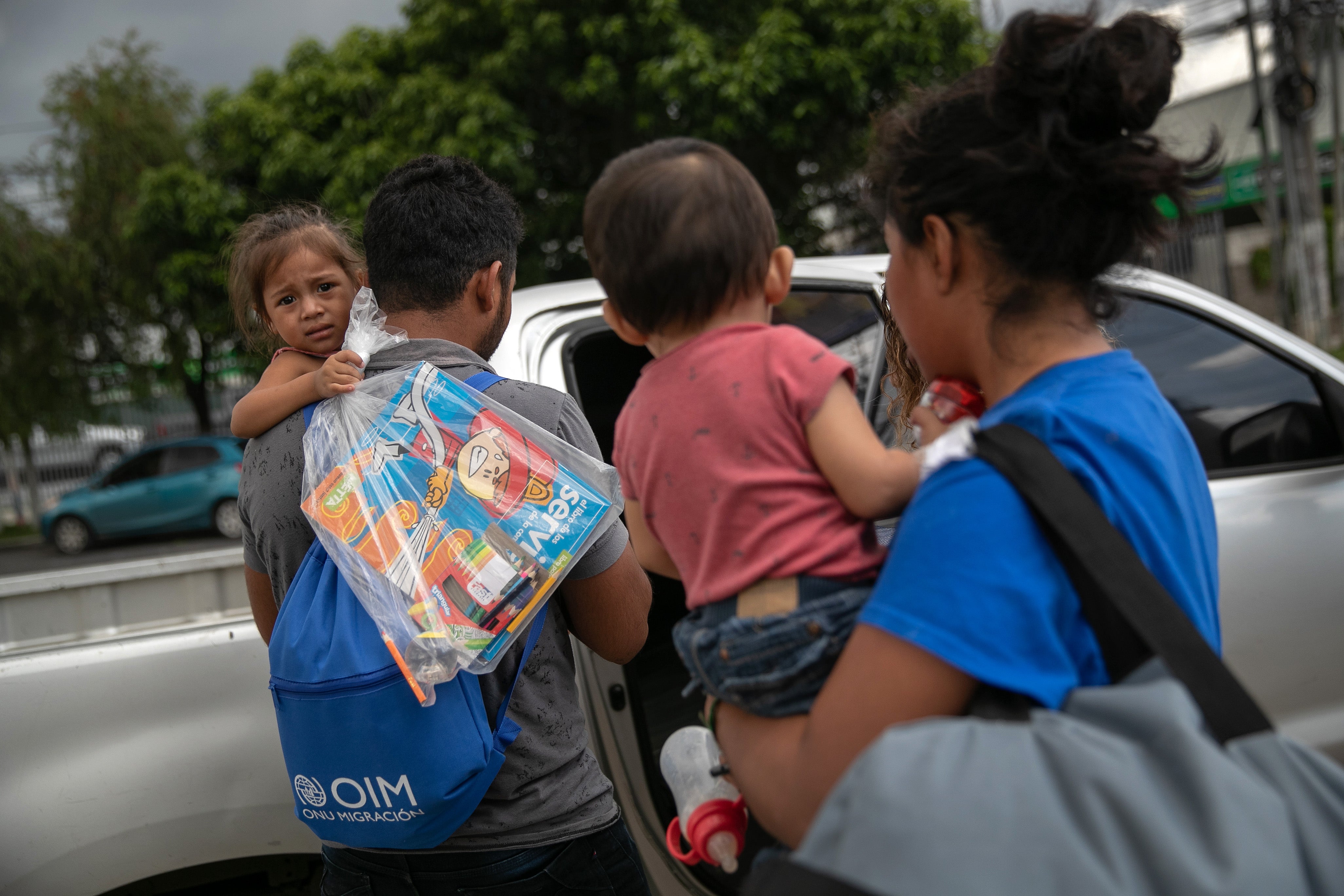 Families depart the airport after arriving on an ICE deportation flight from the US on 22 August, 2019 in Guatemala City, Guatemala. The Biden administration could see thousands of deportation decisions made under the Trump administration reversed.
