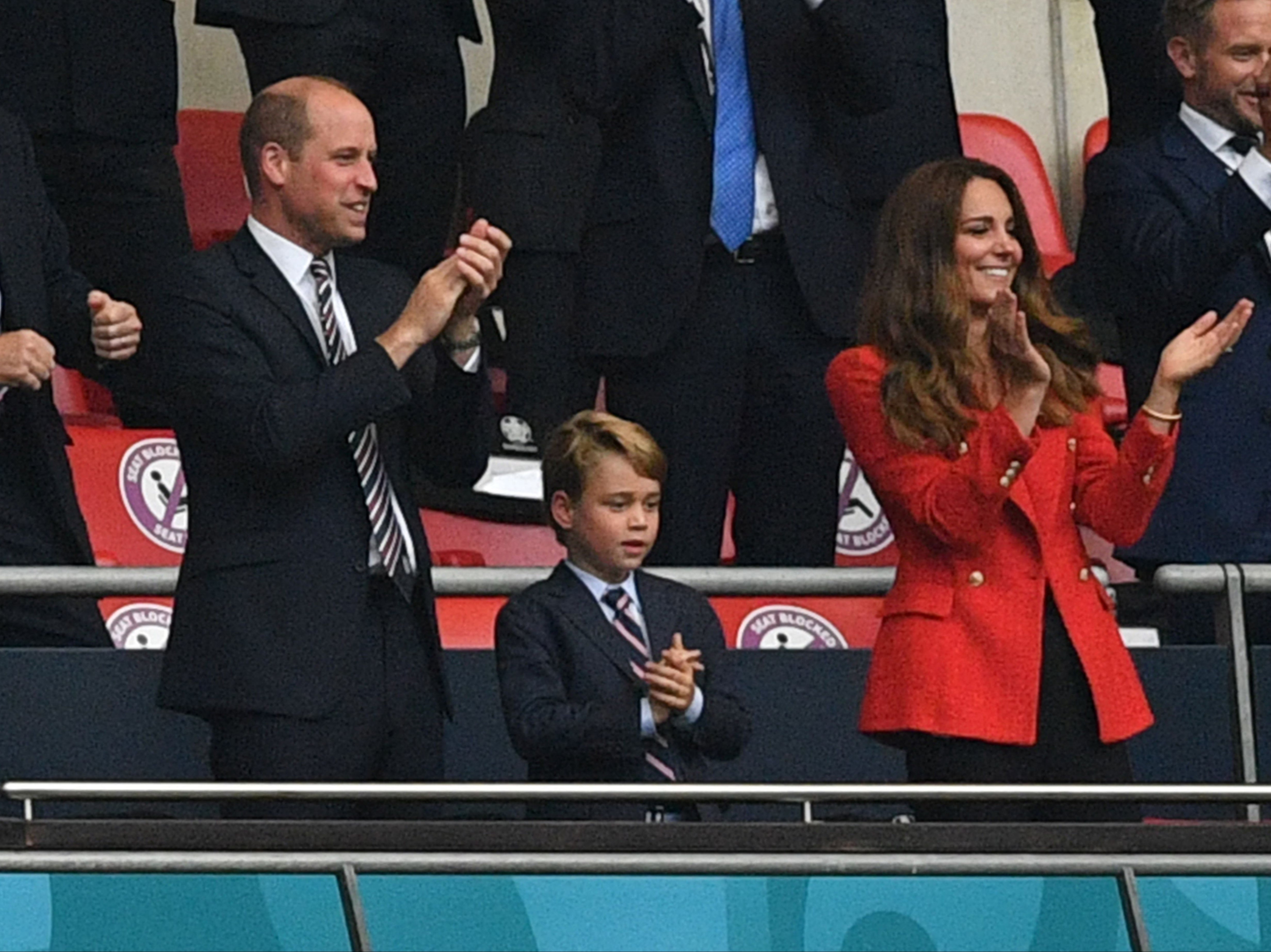 Prince George attends football match between England and Germany