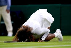 Serena Williams retires hurt from her first-round match after fall at Wimbledon