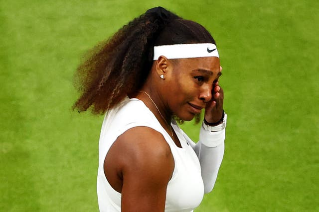 <p>Serena Williams durante su partido de primera ronda contra Aliaksandra Sasnovich</p>