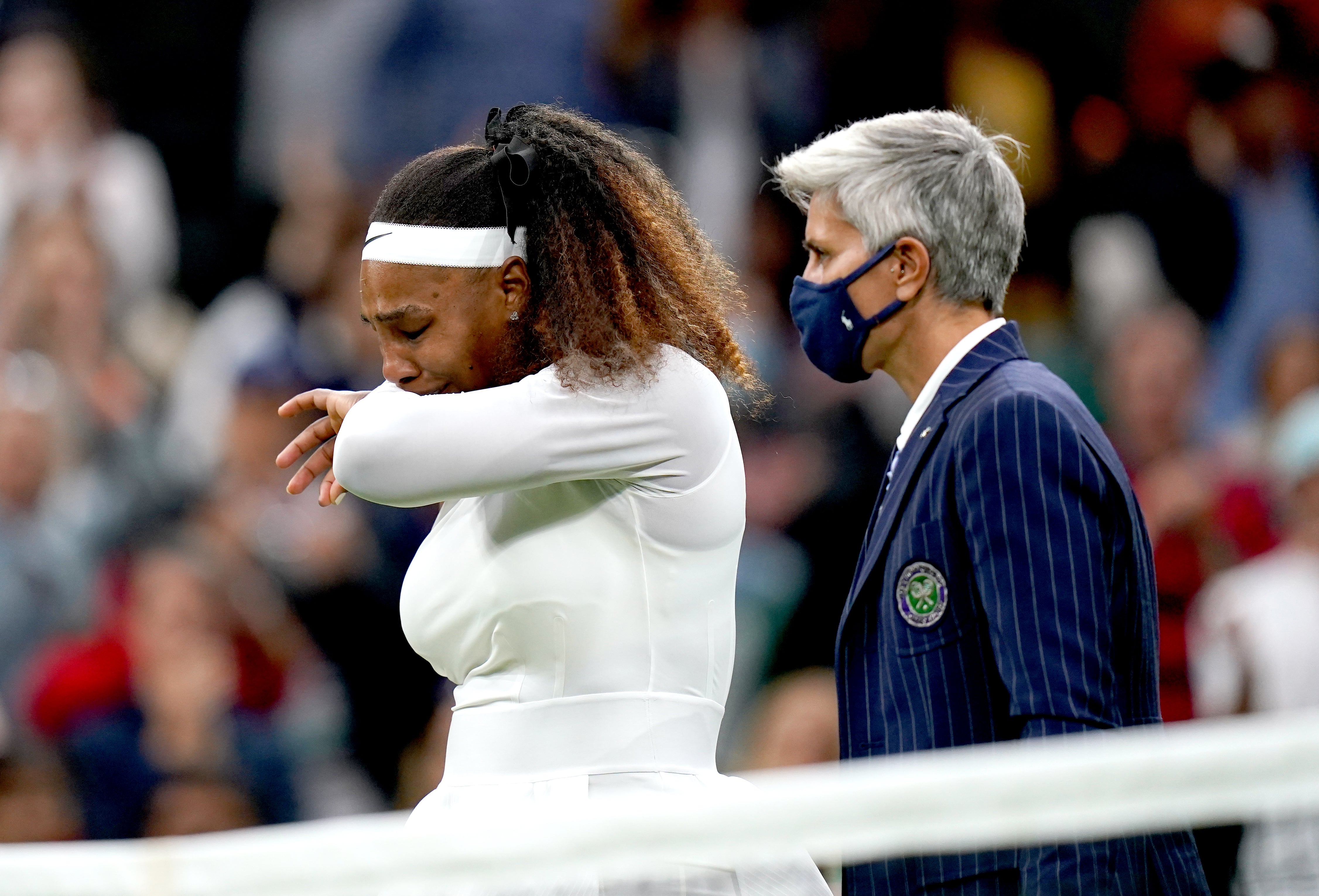 Serena Williams had to retire in the first round of Wimbledon