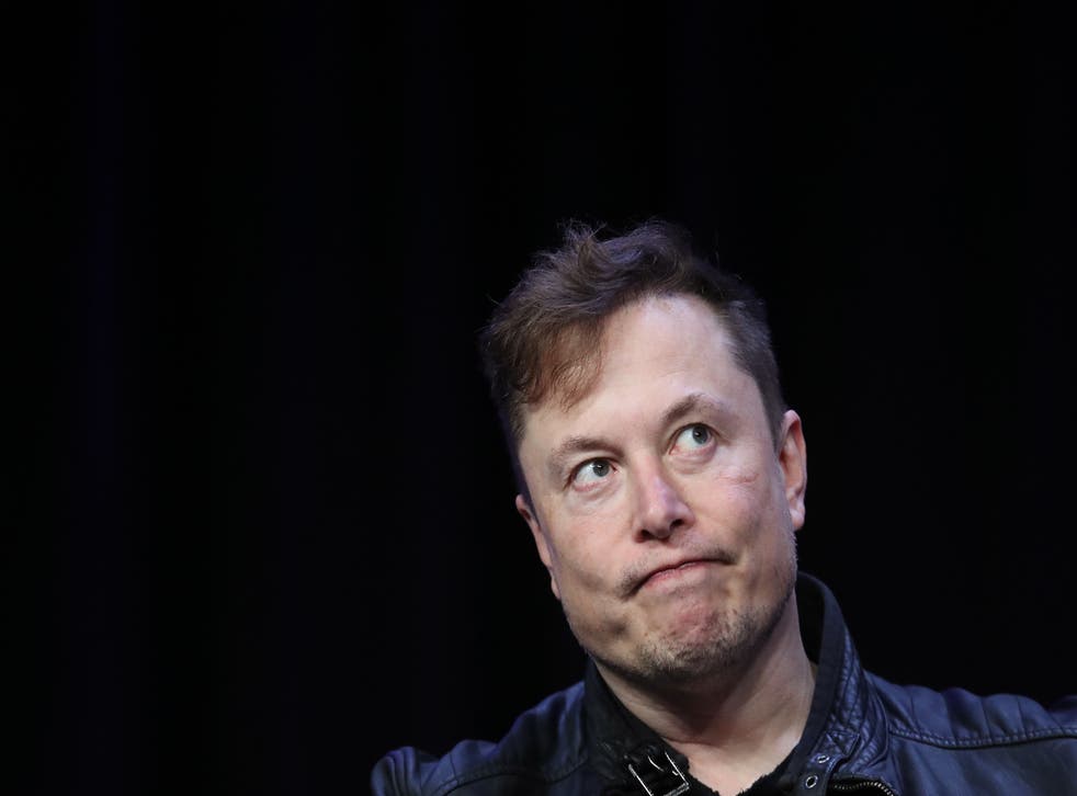 <p>Elon Musk, founder and chief engineer of SpaceX, speaks at the 2020 Satellite Conference and Exhibition in March 2020</p>