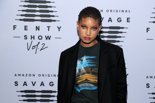 <p>File image:  Willow Smith attends Rihanna’s Savage X Fenty Show Vol. 2 in October 2020</p>