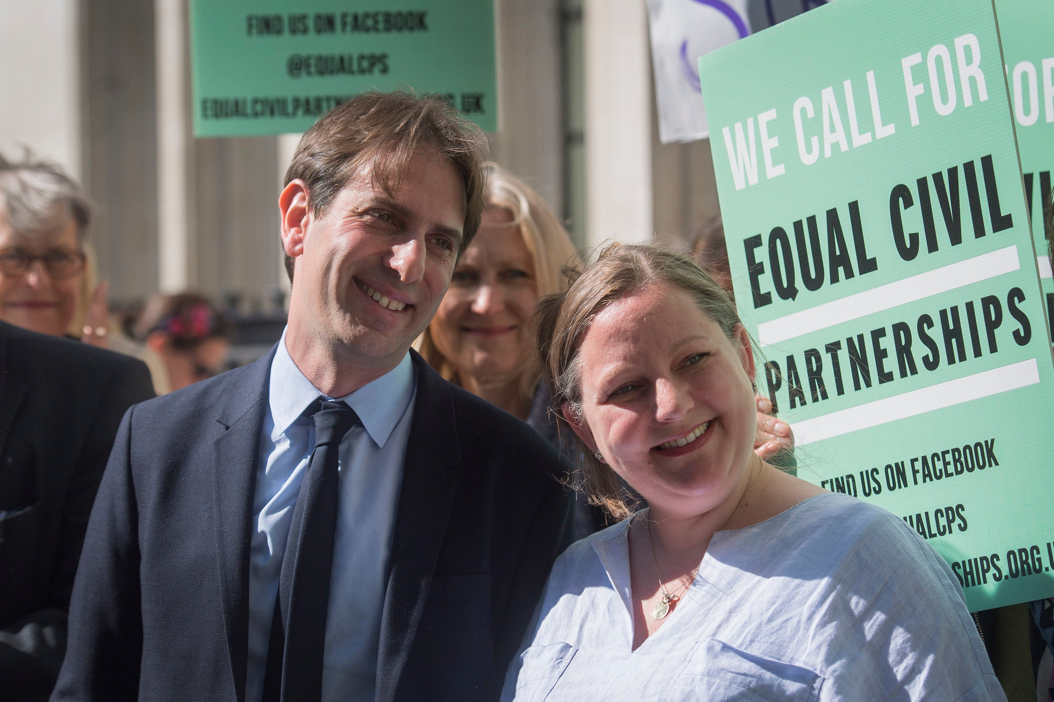 Rebecca Steinfeld and Charles Keidan who campaigned for same-sex civil partnerships in Britain