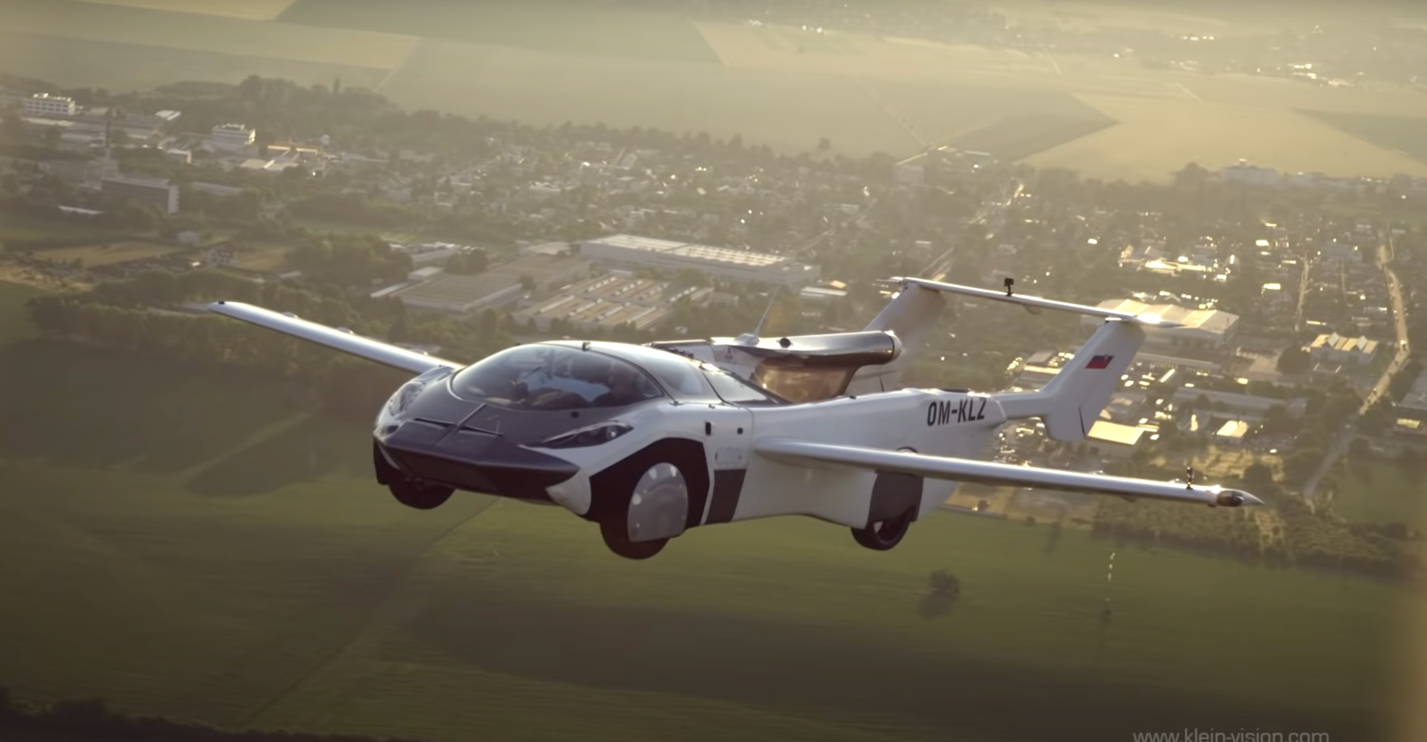 AirCar during its 35-minute flight from the international airport in Nitra to the international airport in Bratislava, Slovakia