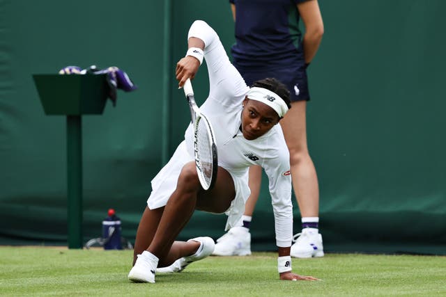 <p>Coco Gauff was one of a number of players to go down at Wimbledon during the first round of play</p>