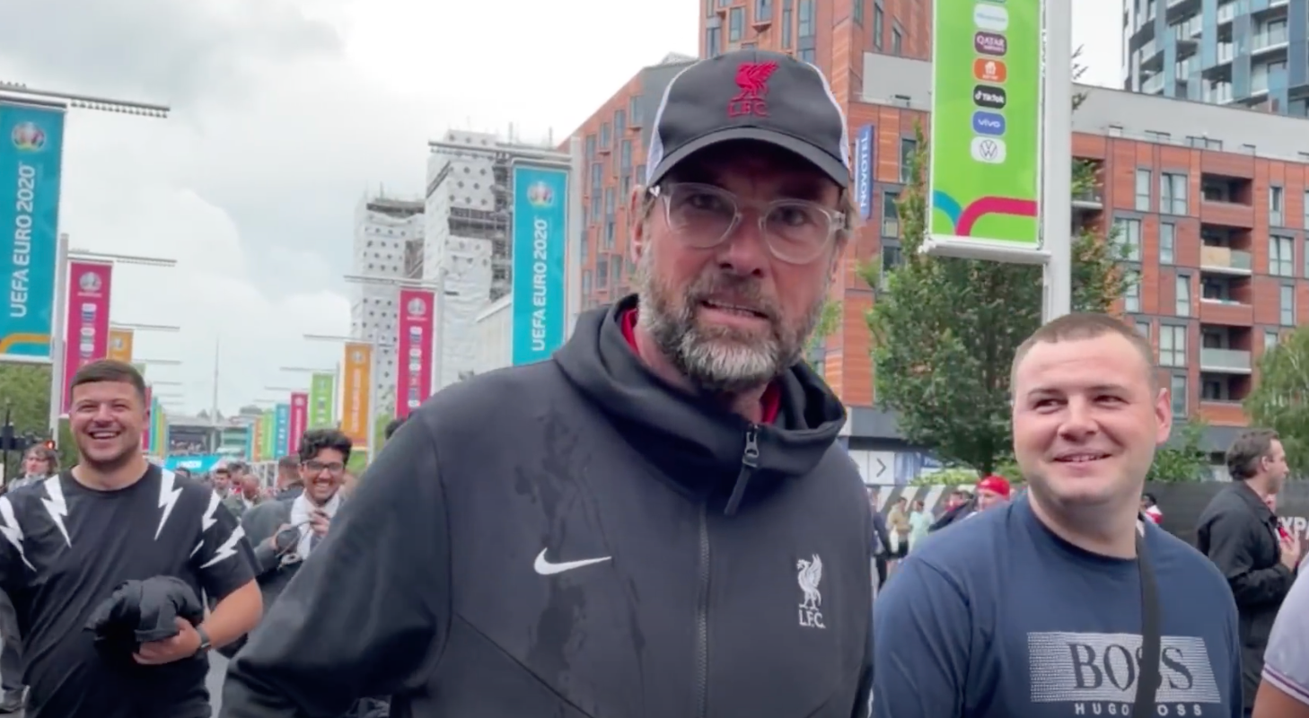 Jurgen Klopp’s lookalike was spotted on Wembley way