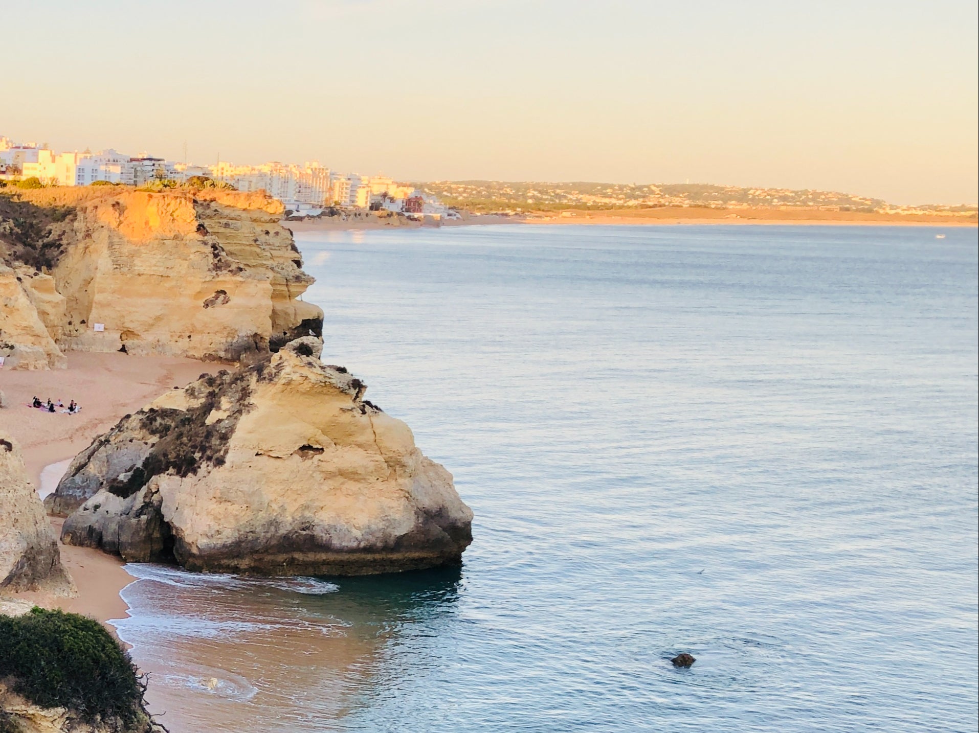 Amber zone: dawn over the resort of Armacao on the Portuguese Algarve coast