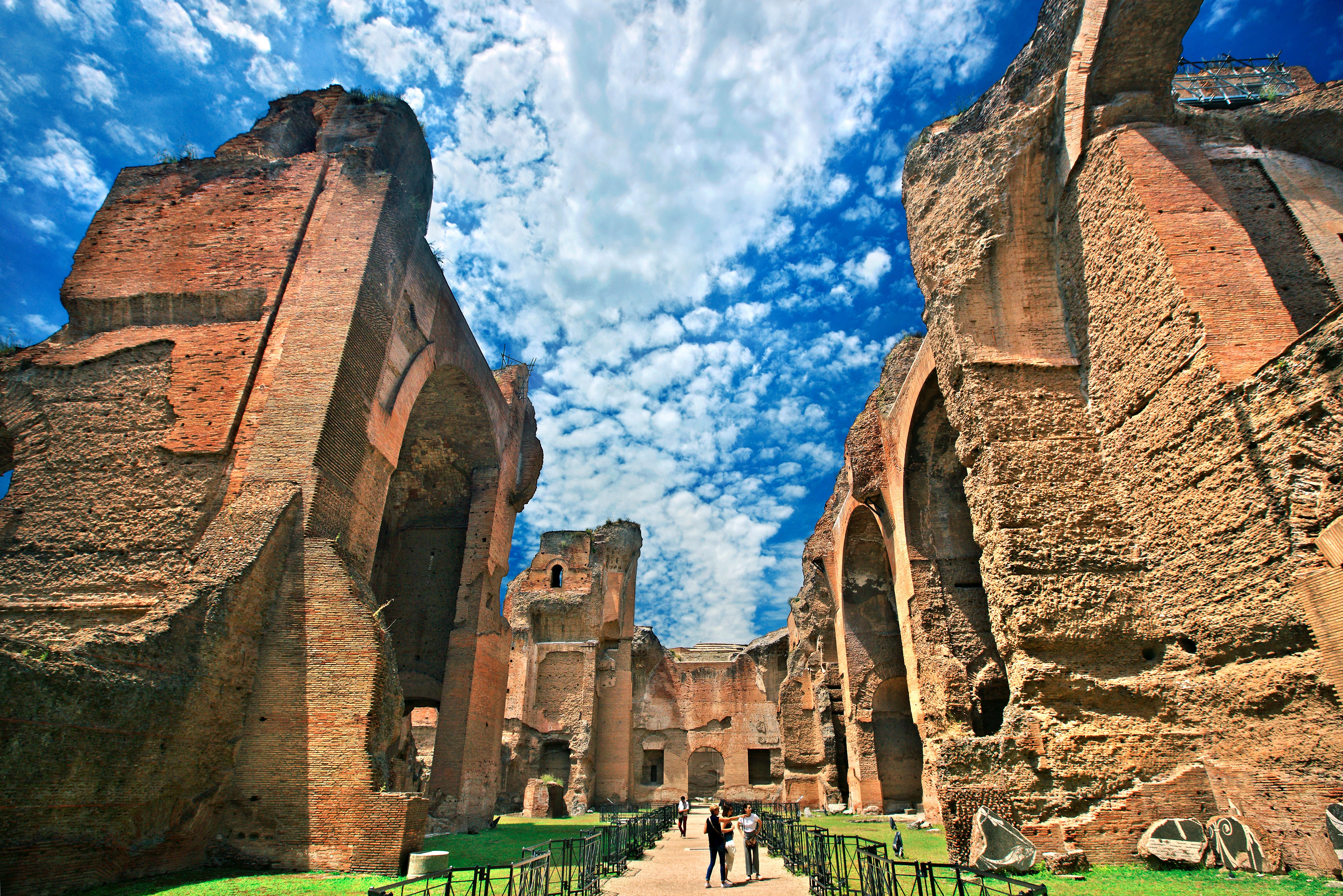 At the Baths of Caracalla (Terme di Caracalla – built between 212 – 216/217 AD), Rome, Italy.