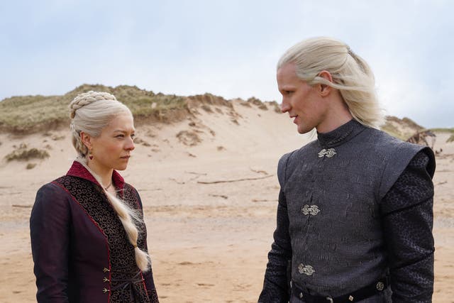 <p>Emma D’Arcy as Rhaenyra Targaryen and Matt Smith as Daemon Targaryen in ‘House of the Dragon'</p>