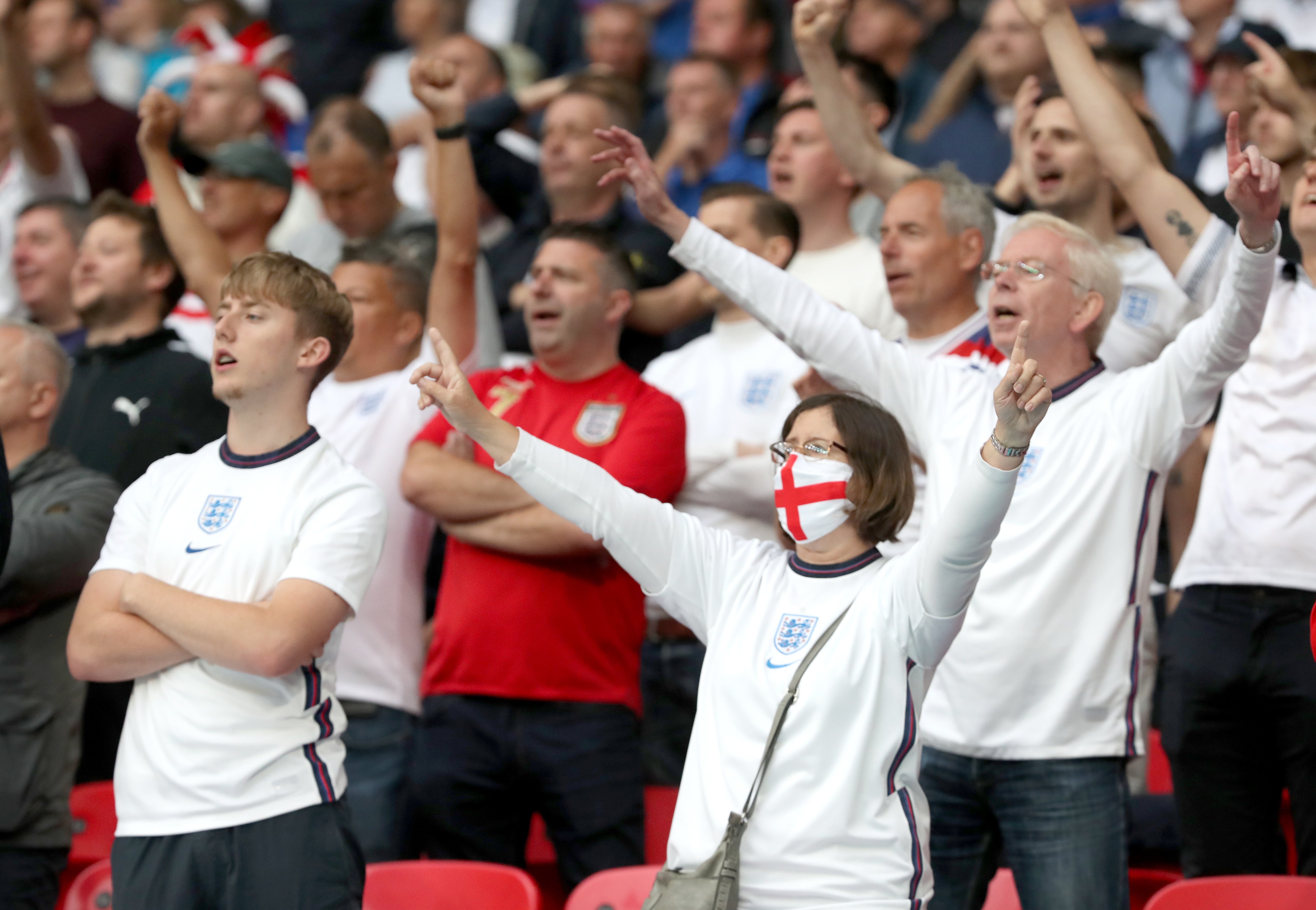 England fans cheered on the team at Wembley for the Germany game, but support is set to be limited to expatriates for the quarter-final in Rome