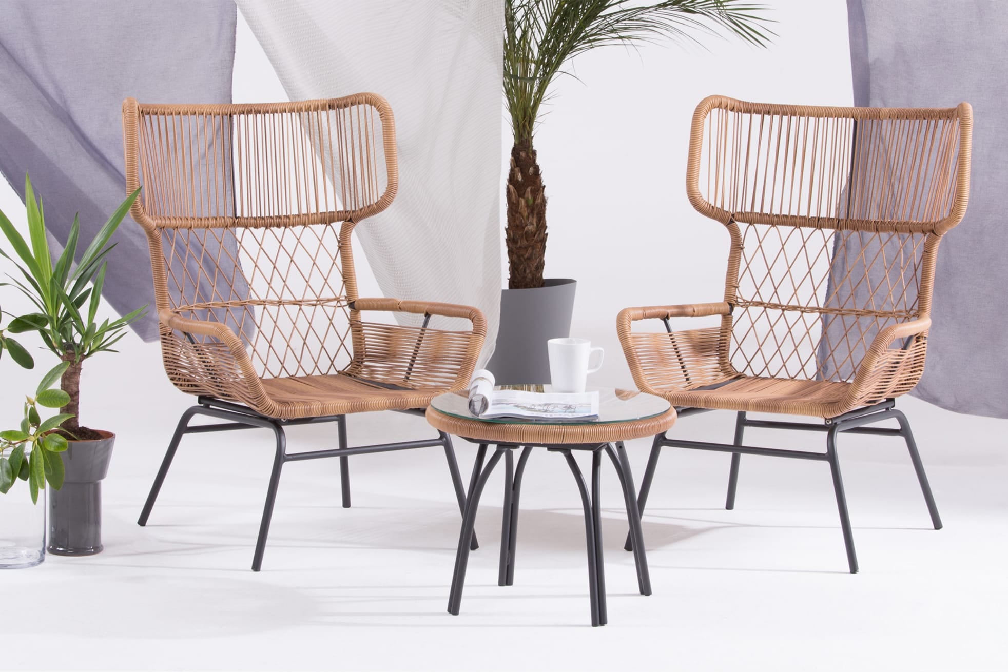 LyraGarden Lounge Set, Charcoal Grey, £299 at Made.com