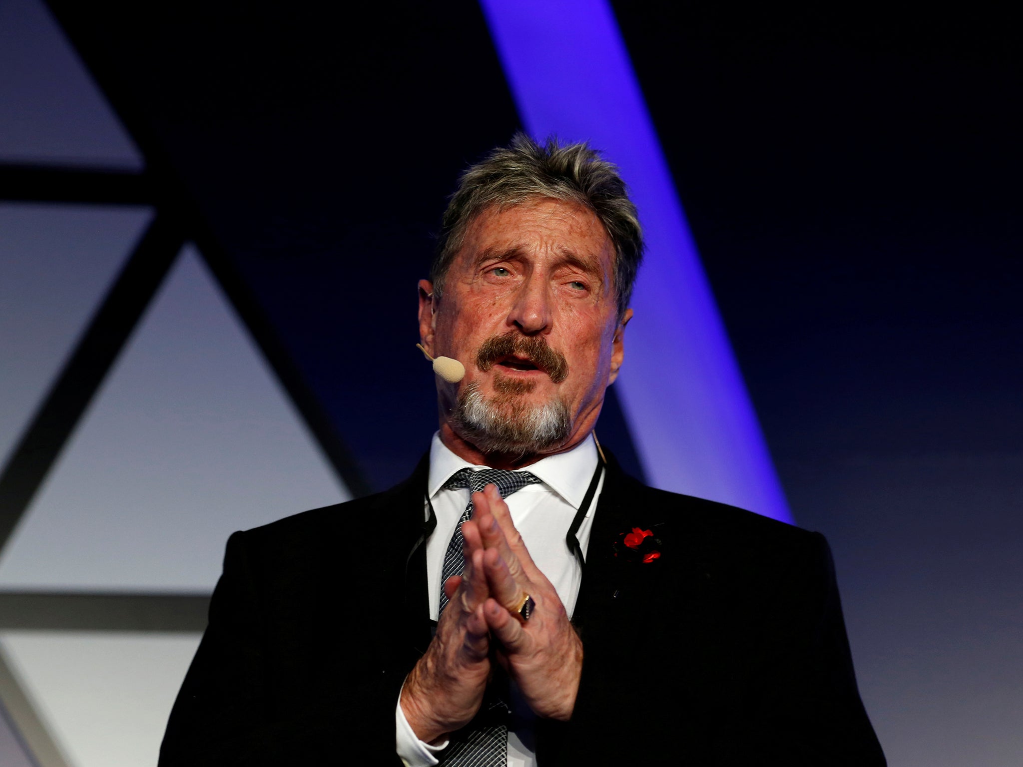John McAfee, co-founder of McAfee Crypto Team, CEO of Luxcore and founder of McAfee Antivirus