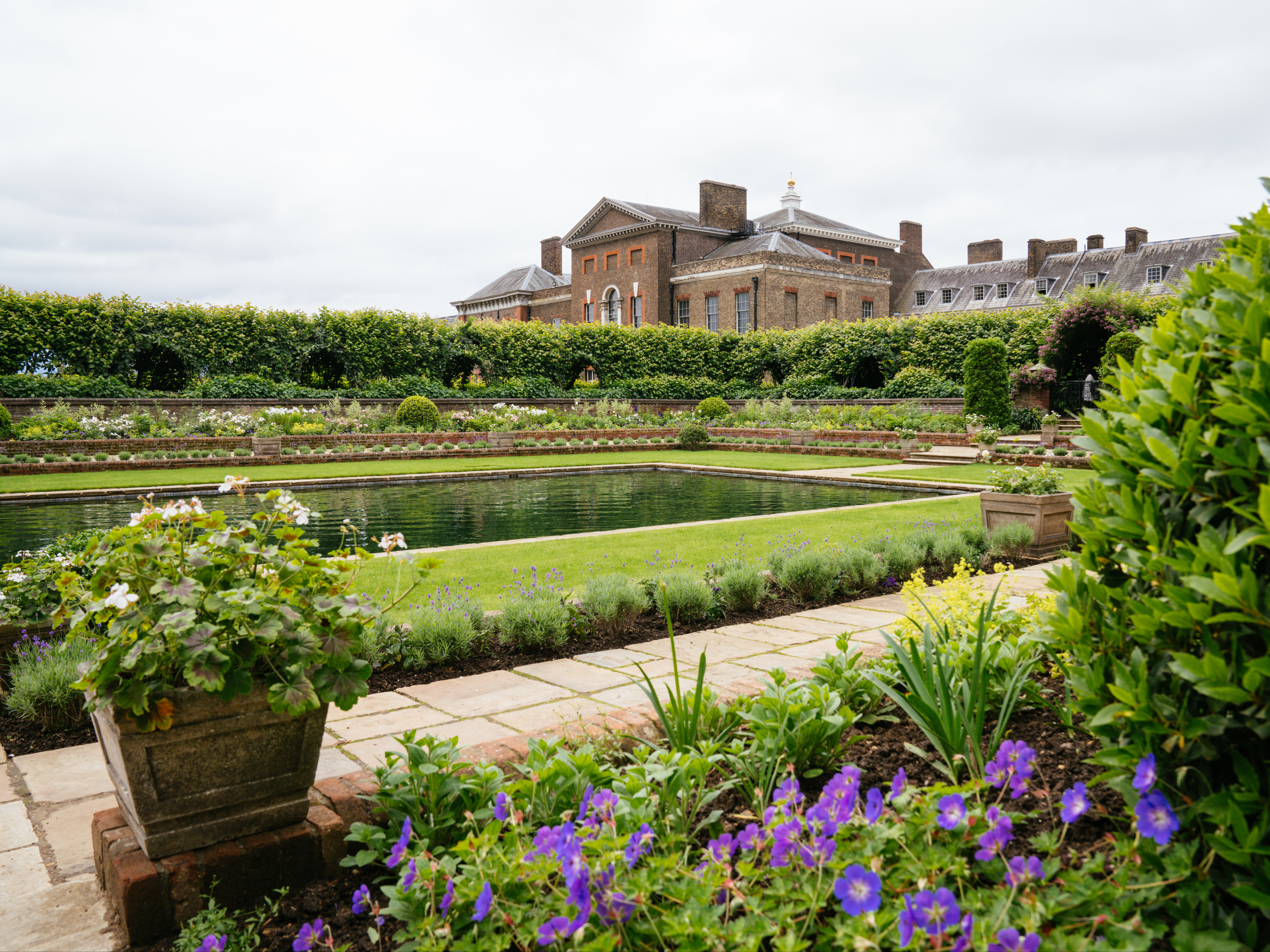 <p>The newly designed Sunken Garden features a number of Princess Diana’s favourite flowers</p>