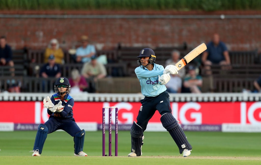 Sophia Dunkley and Kate Cross star in England’s ODI victory over India