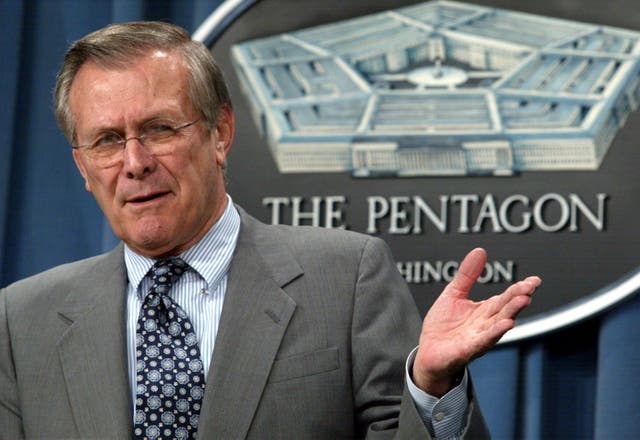 <p>Donald Rumsfeld twice served as defence secretary</p>