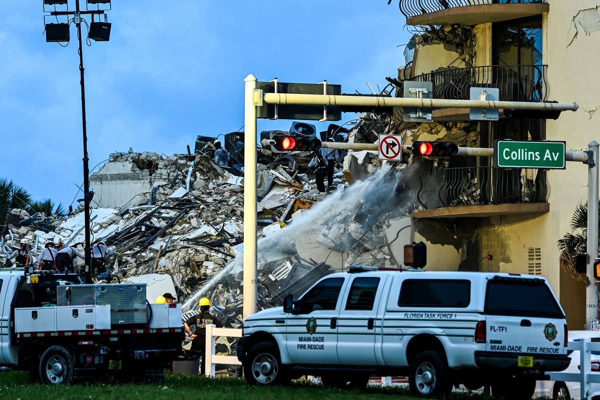 Miami Building Collapse New Video Shows Water Gushing Into Surfside Condo Basement Moments 3205