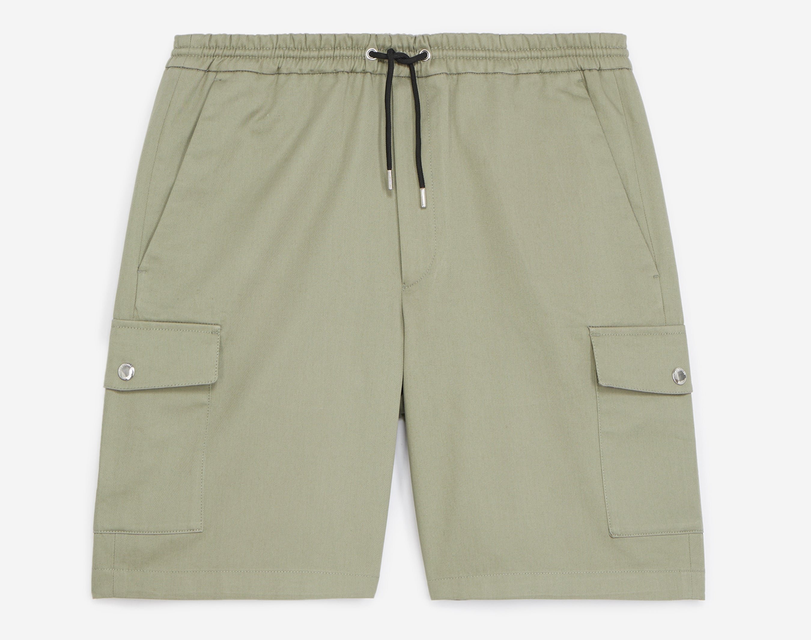 The Kooples Flowing Khaki Shorts with Cargo Pockets