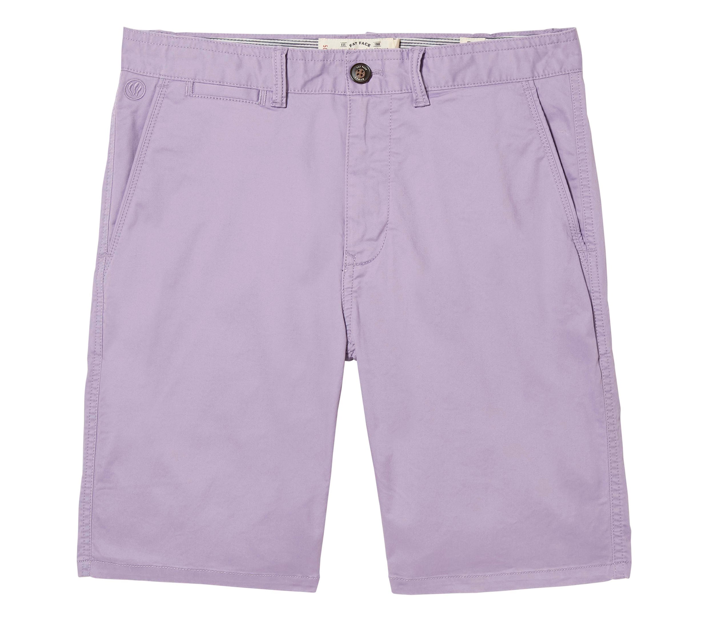 Fatface Mawes Slim Stretch Chino Shorts Lavender