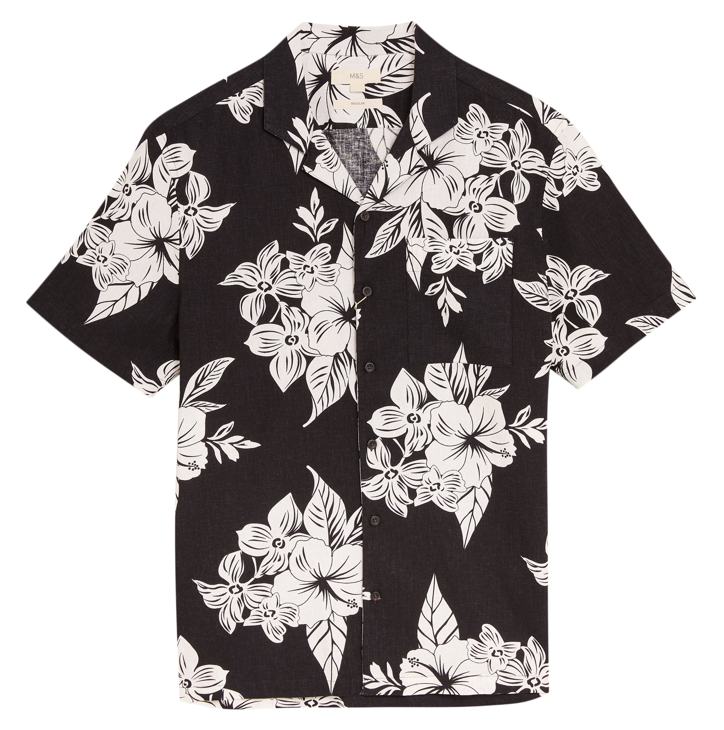 Marks and Spencer Collection Linen Hawaiian Shirt