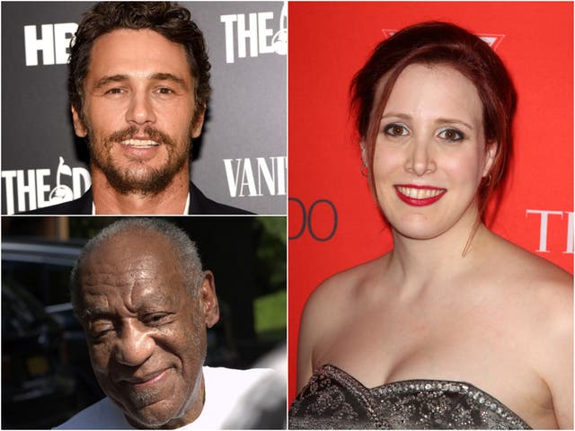 <p>James Franco, Bill Cosby, Dylan Farrow</p>