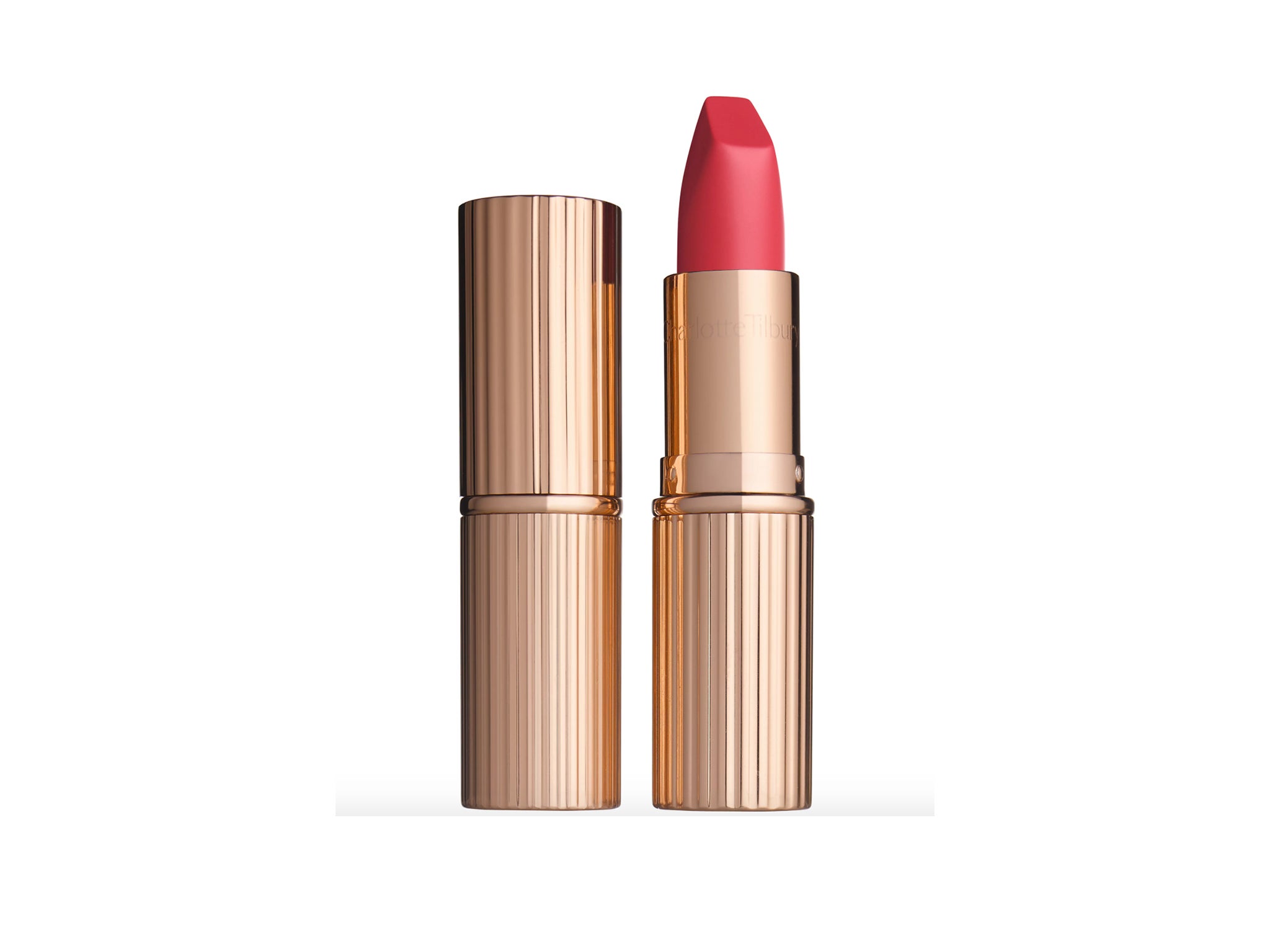 Charlotte Tilbury matte revolution lipstick in ‘lost cherry’: £25, Johnlewis.com