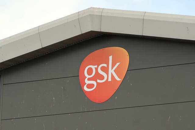 A GSK sign