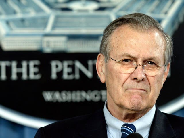 <p>Rumsfeld’s forced exit under clouds of blame and disapproval cast a shadow over his previously illustrious career</p>