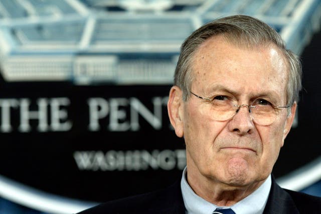 <p>Rumsfeld’s forced exit under clouds of blame and disapproval cast a shadow over his previously illustrious career</p>
