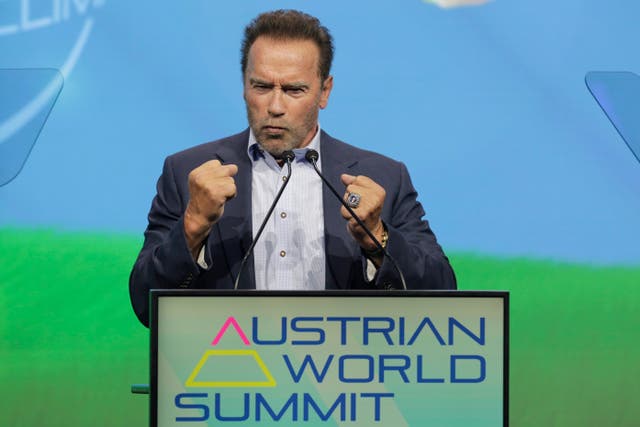 <p>Austria Climate Schwarzenegger</p>