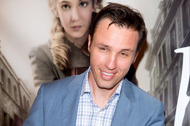 <p>Markus Zusak arrives at a screening of the film adaptation of ‘The Book Thief’ in Sydney, 2014</p>